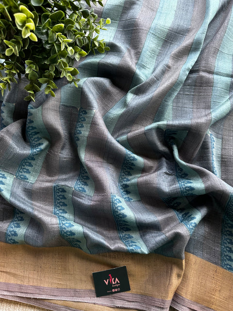 Digital printed Chapa viscose silk saree