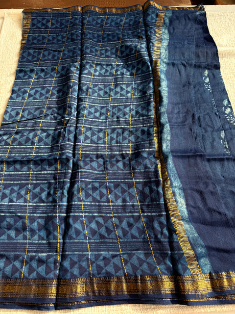 Maheswari border chanderi saree