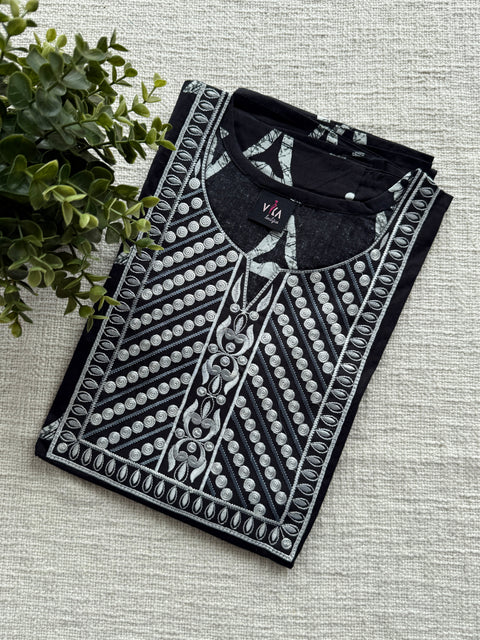 L size Printed/Embroidery Cotton Nighty