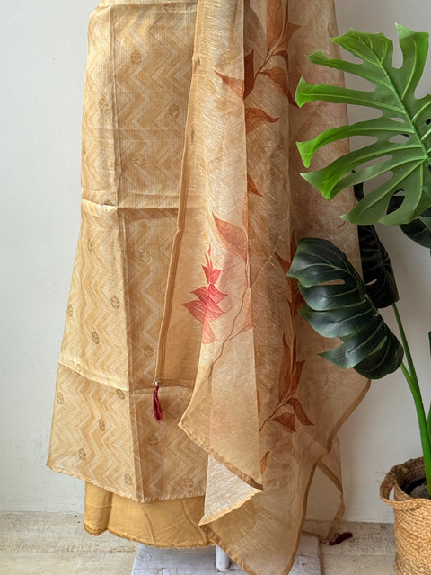 v neck printed kota suit material