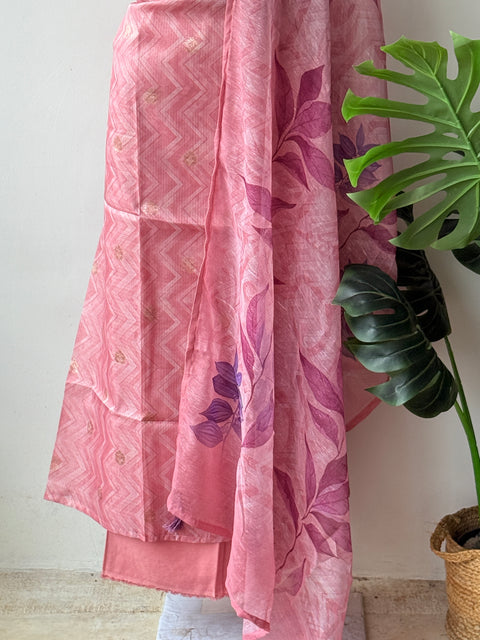 v neck printed kota suit material