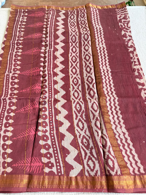 Maheswari border chanderi saree