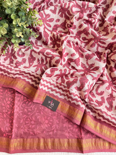 Maheswari border chanderi saree