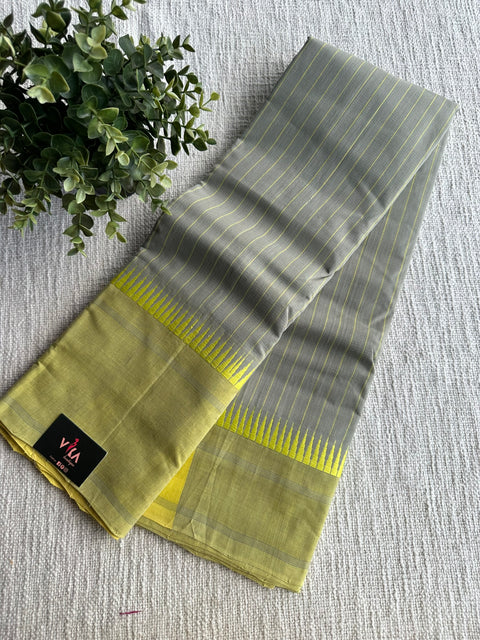 Striped handloom Cotton Saree
