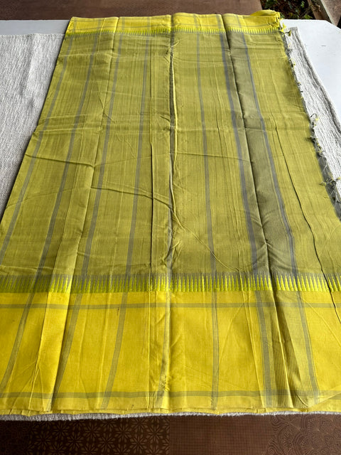 Striped handloom Cotton Saree
