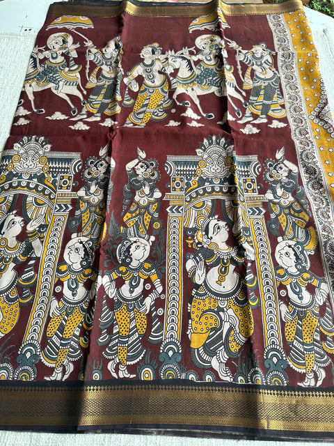 Kalamkari chennuri silk Saree