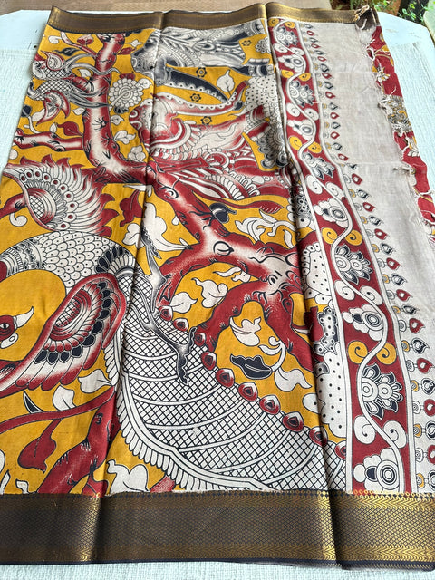 Kalamkari chennuri silk Saree