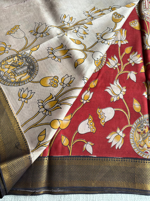 Kalamkari chennuri silk Saree