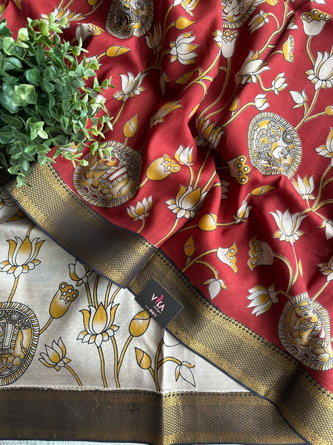 Kalamkari chennuri silk Saree