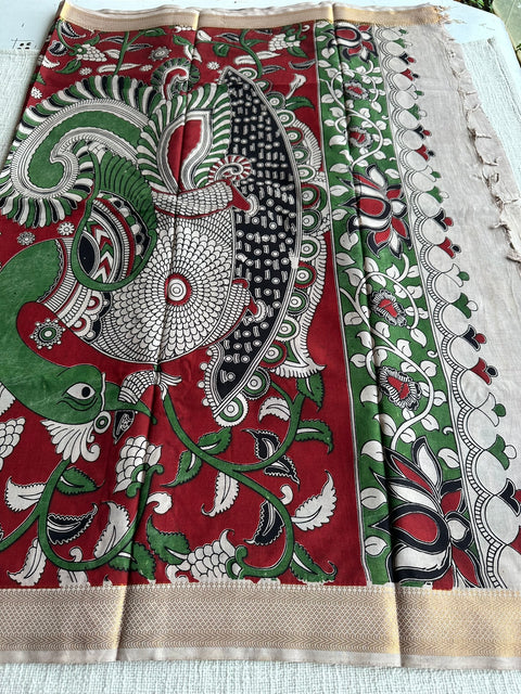 Kalamkari chennuri silk Saree
