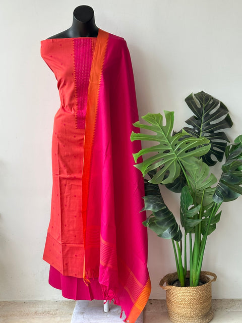 Plain handloom cotton suit material