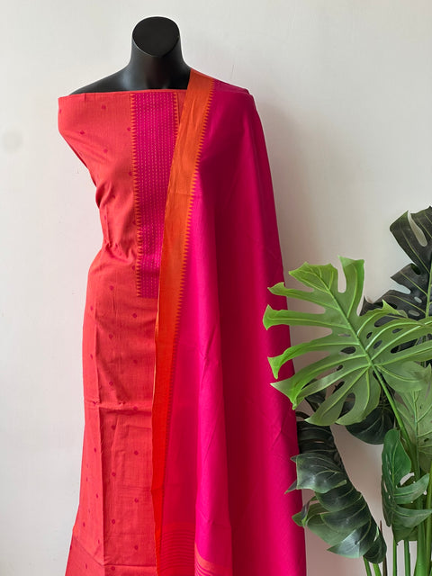 Plain handloom cotton suit material