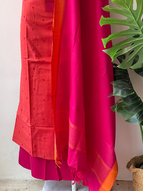 Plain handloom cotton suit material