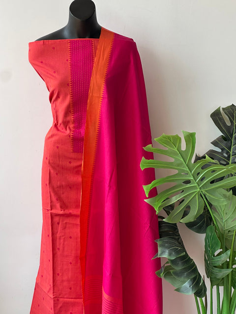 Plain handloom cotton suit material