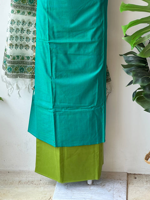 Printed handloom cotton suit material