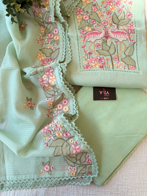 Emb kota cotton salwar suit material