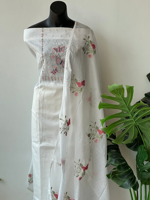 Neck work kota silk salwar material