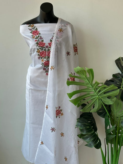 Cross stitch kota silk suit material