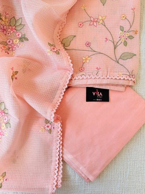 Embroidery kota cotton suit material