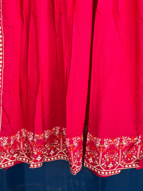 Pink Printed Rayon long kurti