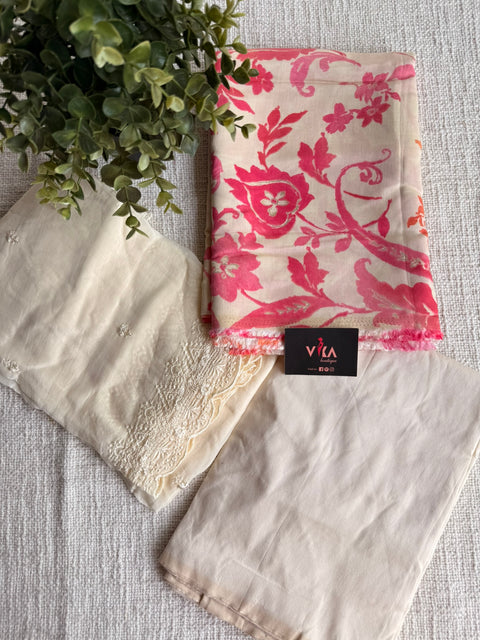 Printed muslin salwar suit material