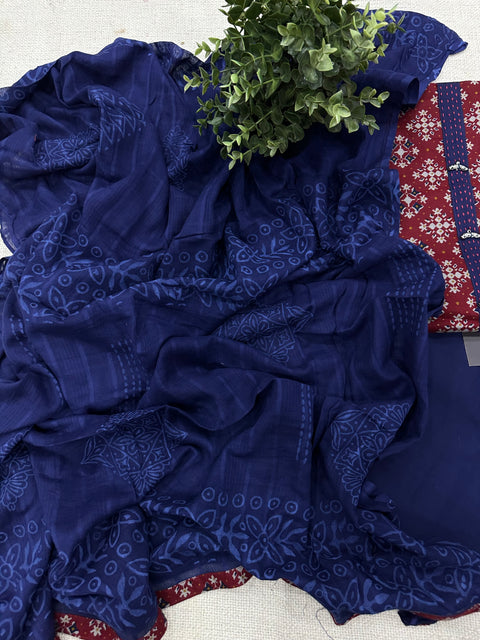 Printed cotton salwar material