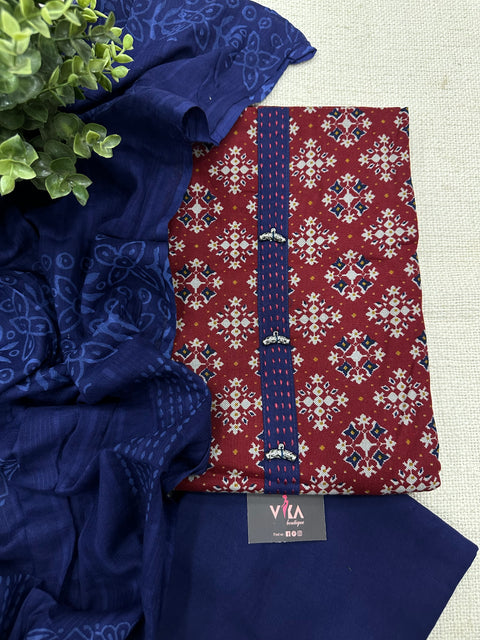 Printed cotton salwar material