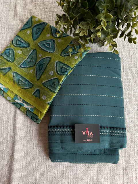 Cotton suit set with kota cotton dupatta