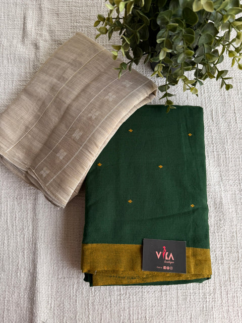weaving pure cotton suit set with jamdani weaving dupatta