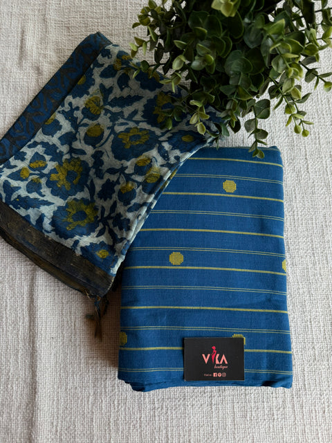 Cotton suit set with printed cotton dupatta