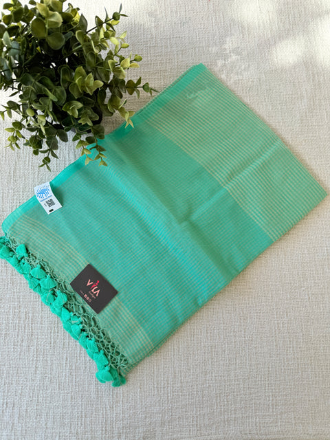 Small checked mul cotton saree