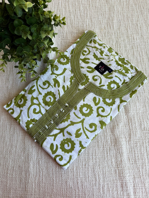 L size Batik printed cotton nighty
