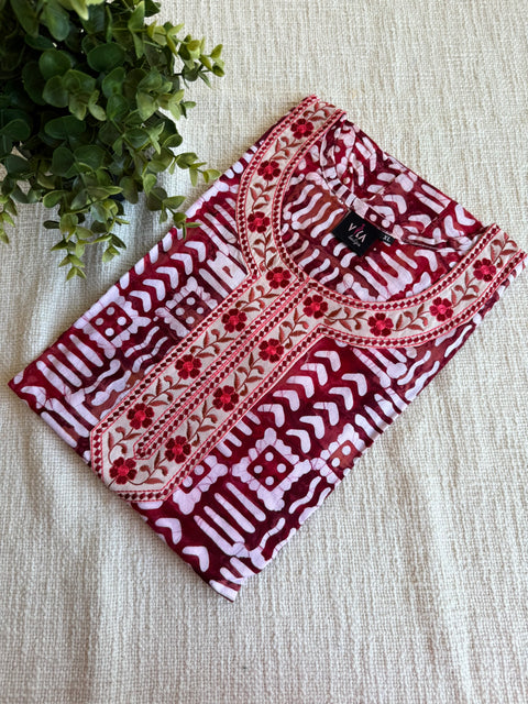 XL size Batik printed cotton nighty