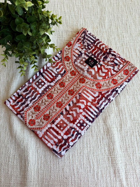 XL size Batik printed cotton nighty