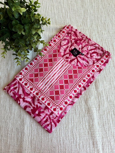 XL size Batik printed cotton nighty
