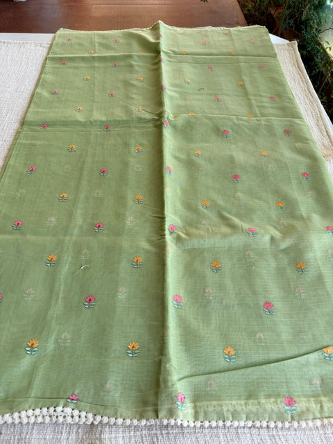 Floral Emb kota cotton saree