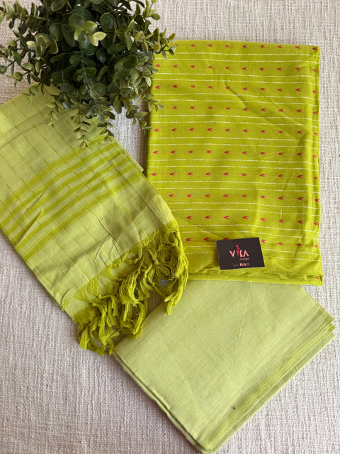 Handloom cotton salwar suit material