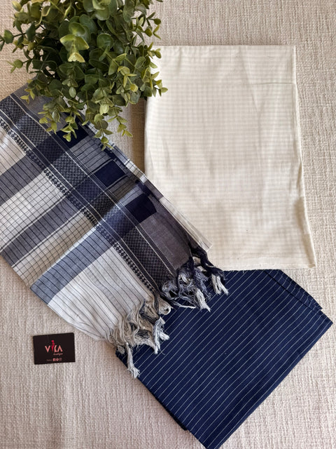 Handloom cotton salwar suit material