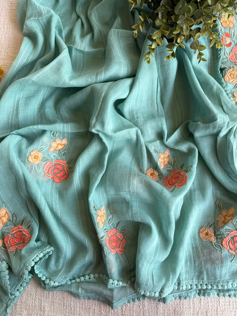 Emb Mul chanderi salwar suit material