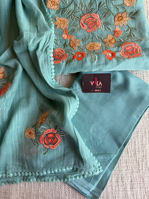 Emb Mul chanderi salwar suit material