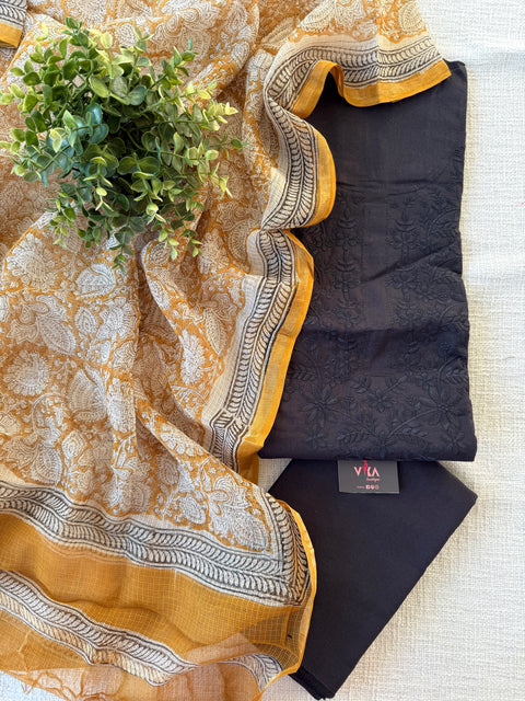 Lucknowi work salwar suit material