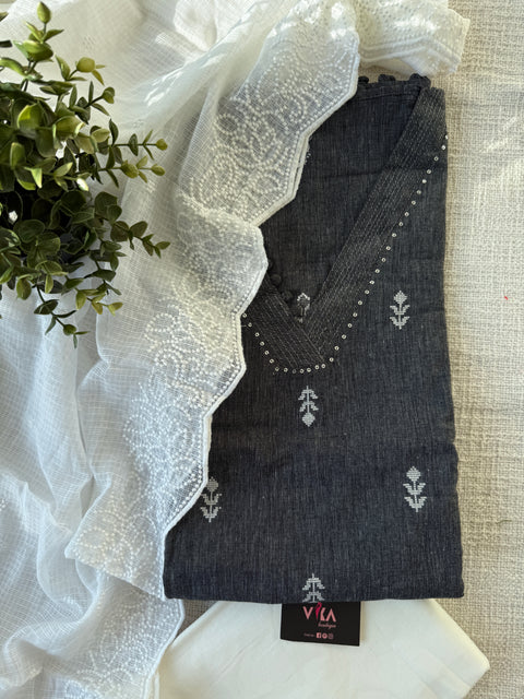 Handloom cotton salwar suit material