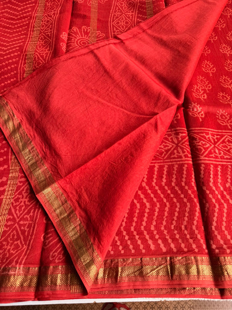 Maheswari border chanderi saree