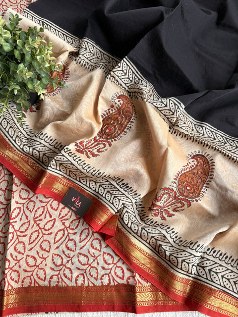 Maheswari border chanderi saree