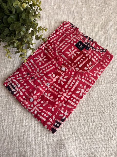 L size Batik printed cotton nighty
