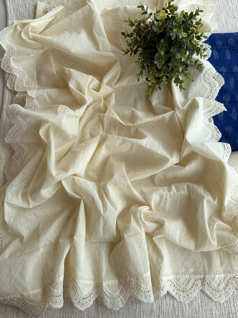 Ikat cotton top and hakoba dupatta