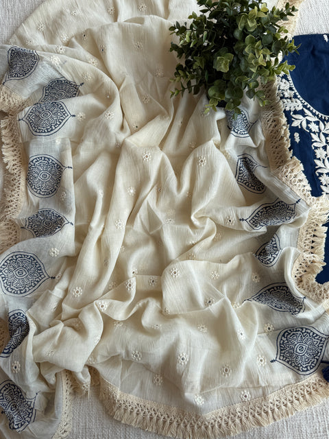 Embroidery pure cotton suit material