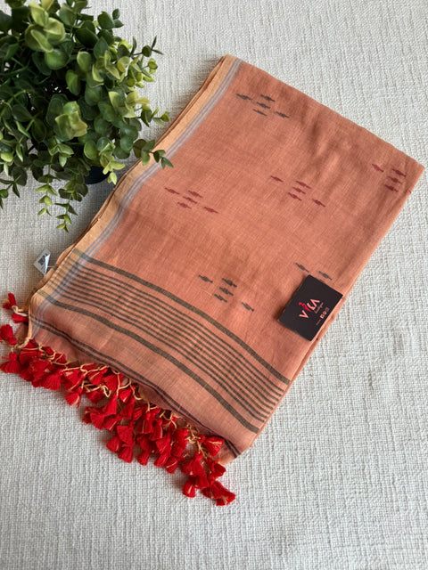 Bhutta weaving mul cotton saree with blouse