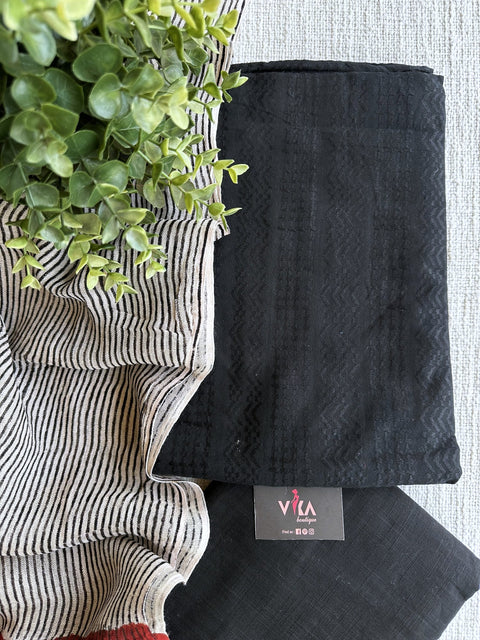 Black Dobby cotton salwar material