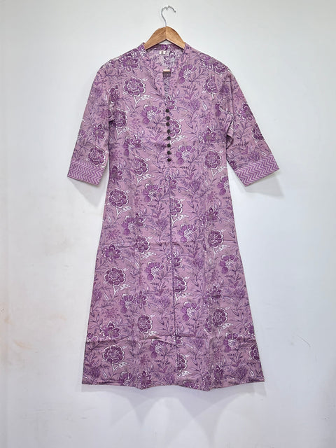 Printed cotton A line kurti